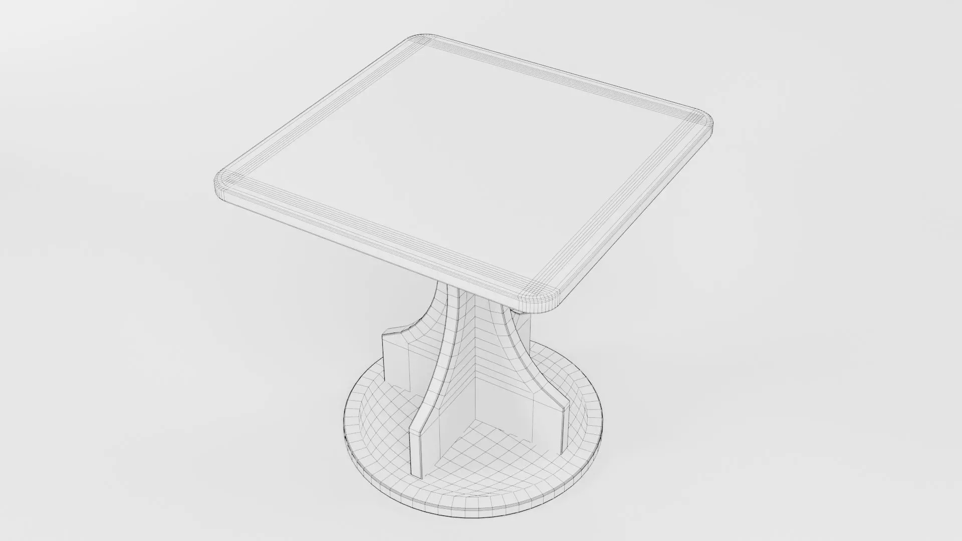 Square Table CG25 3D model_6