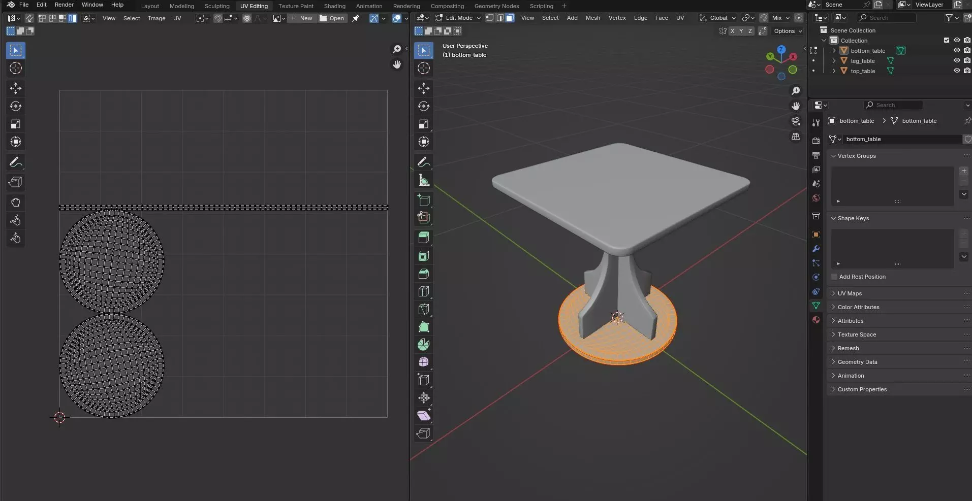 Square Table CG25 3D model_9