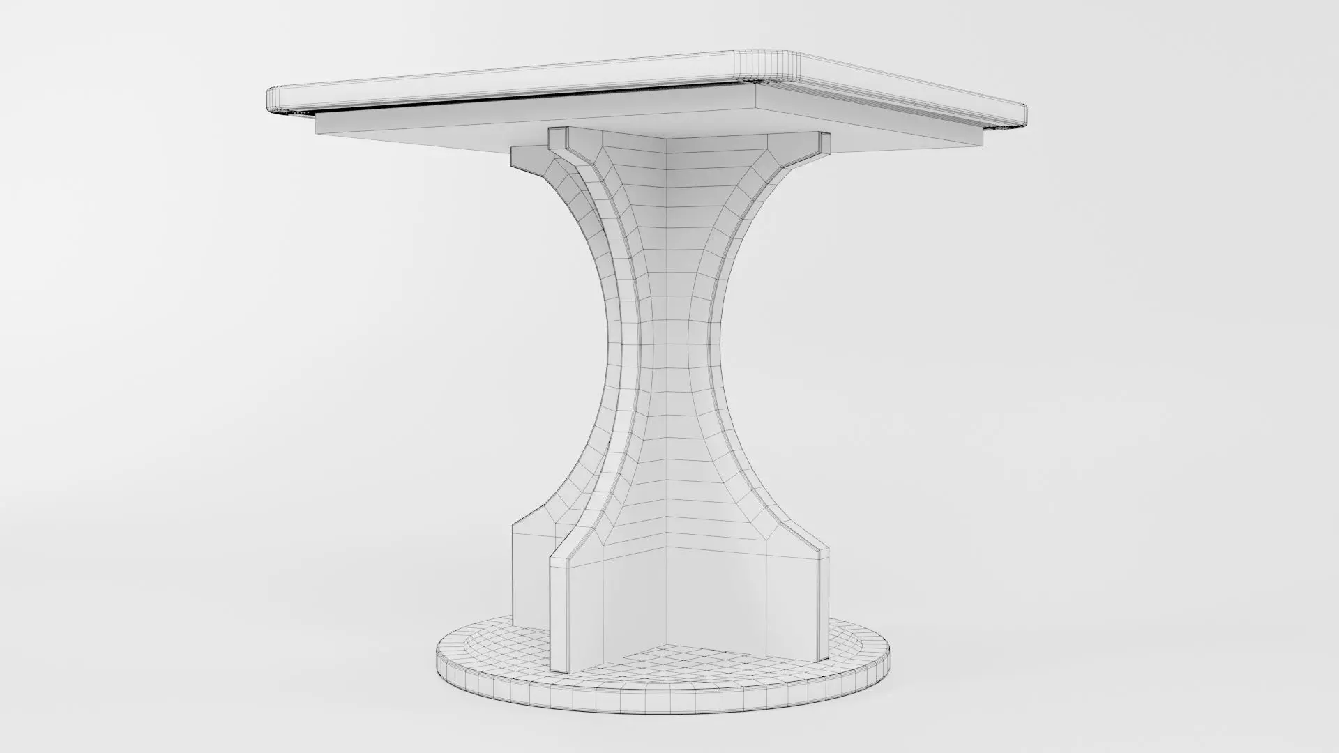 Square Table CG25 3D model_5