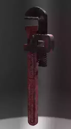 adjustable wrench or spanner Low-poly 3D model