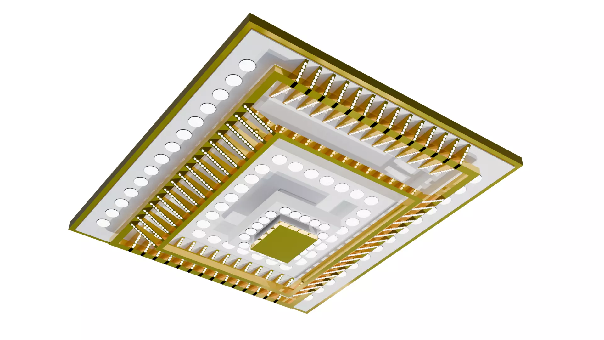 Modern ceiling lighting for interiors for architecture Low-poly 3D model_0