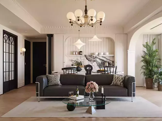 French Style Dining and Living Room 96