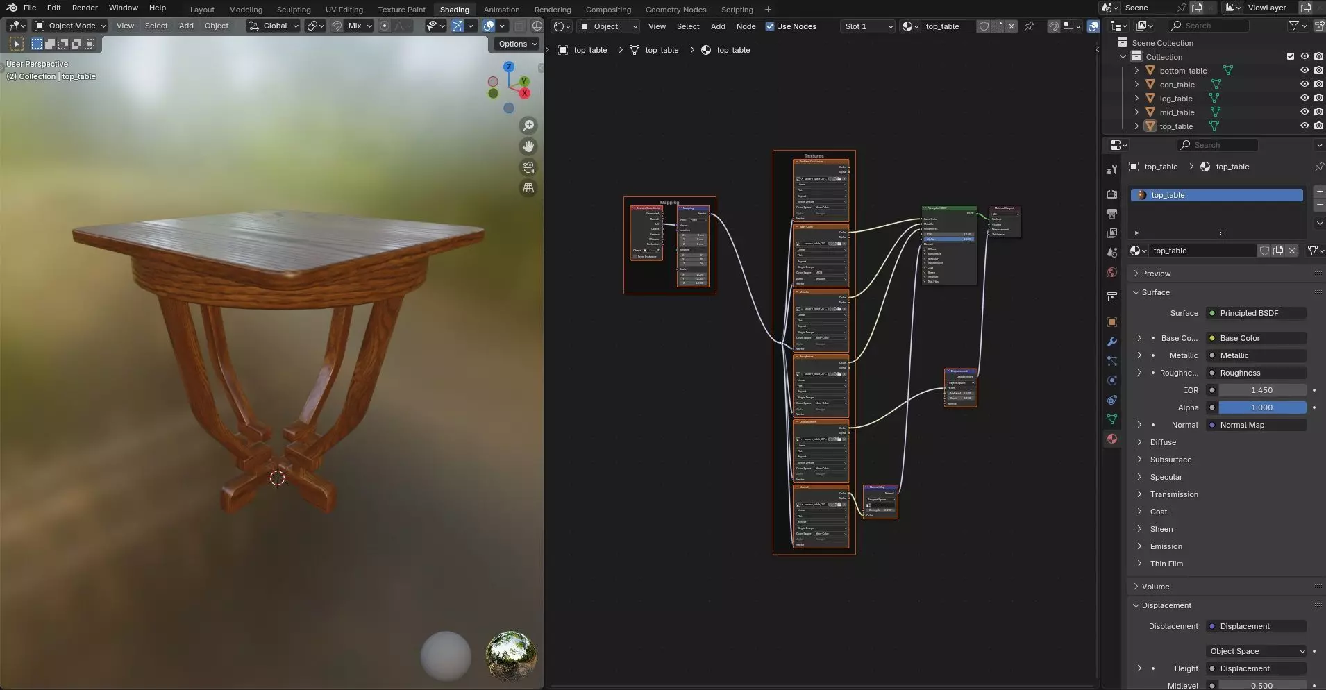 Square Table CG27 3D model_11