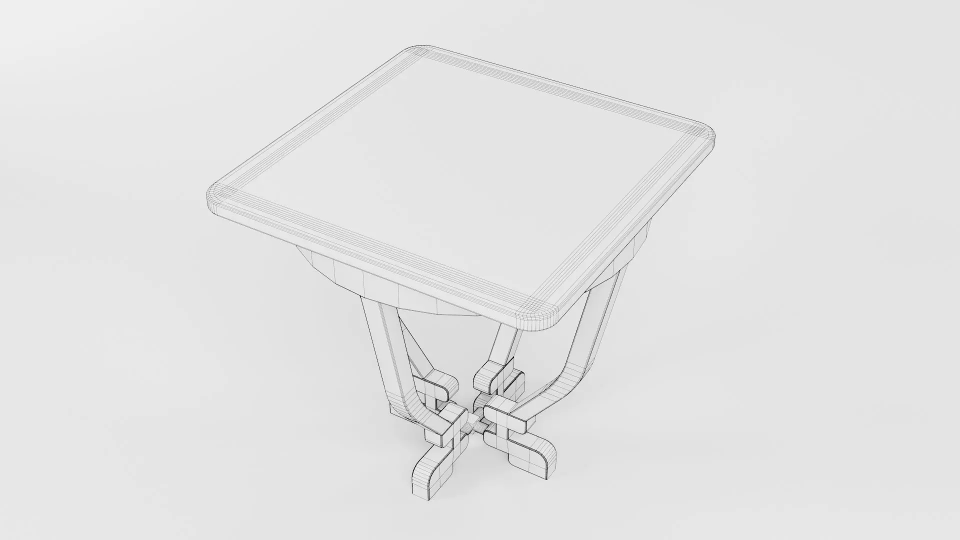 Square Table CG27 3D model_6