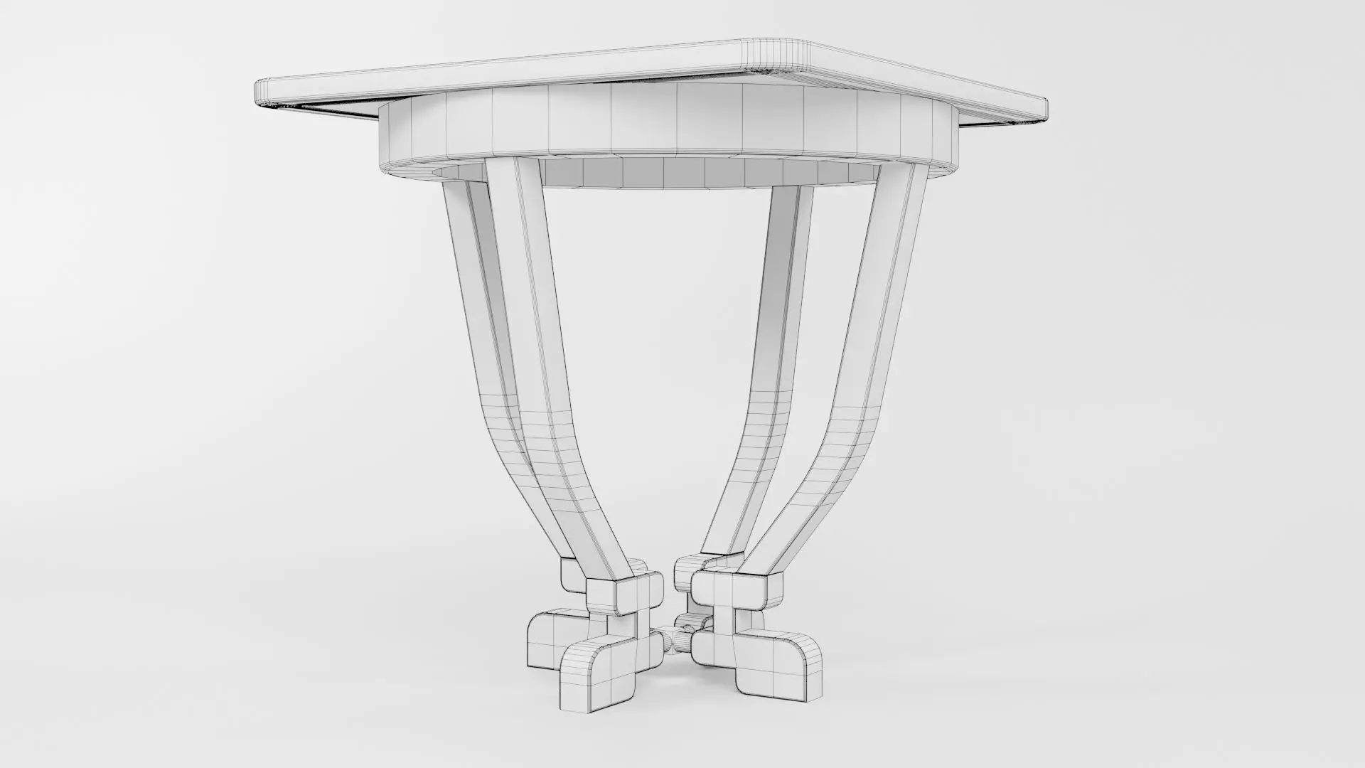 Square Table CG27 3D model_5