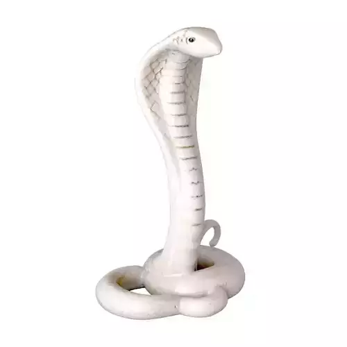 Ceramic King Cobra Snake Sculpture