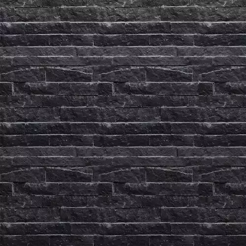 Blue Limestone Brick Wall