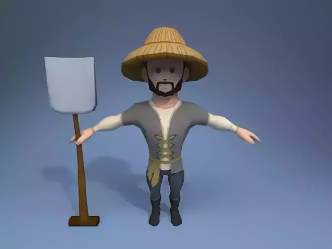 Medieval character peasant 2