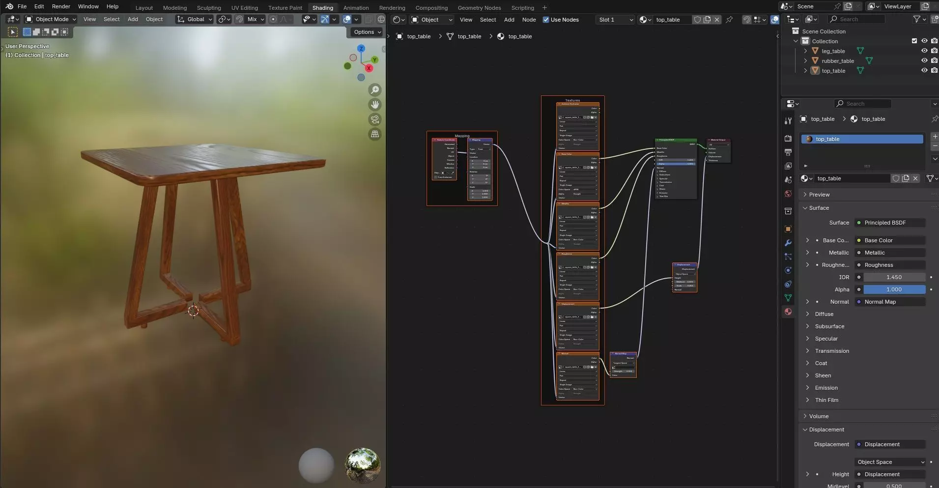 Square Table CG29 3D model_11