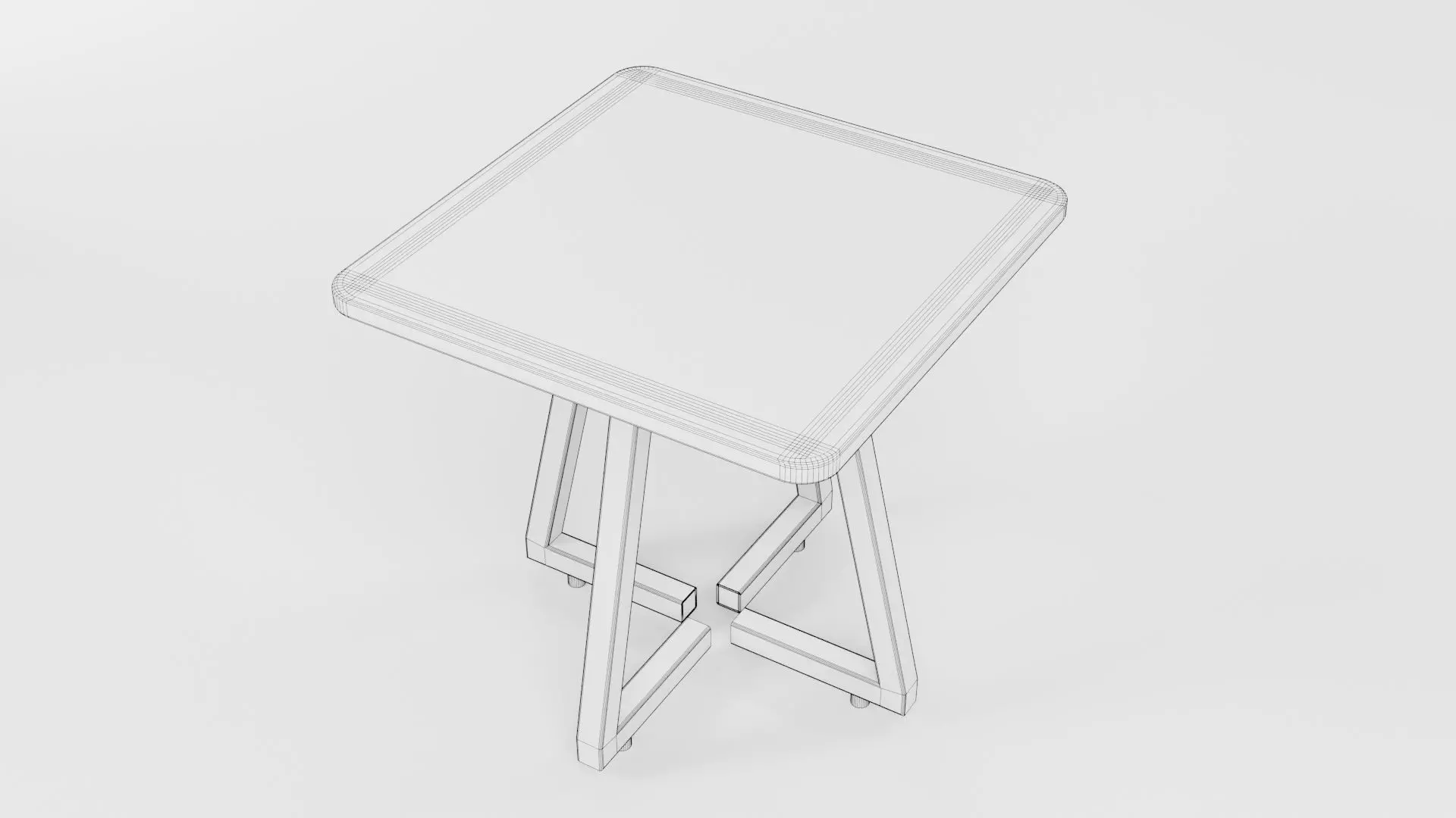 Square Table CG29 3D model_6