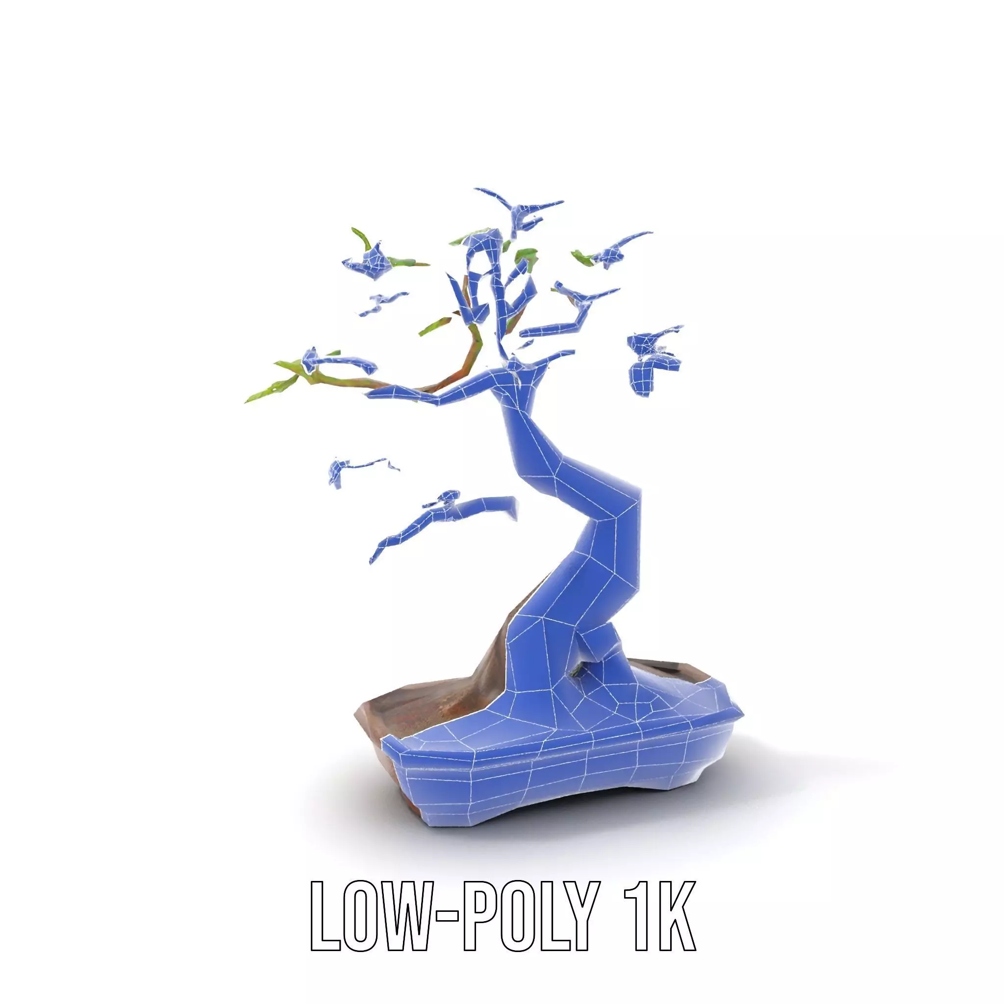 Curved Bonsai Tree model pack Low-poly 3D model_23