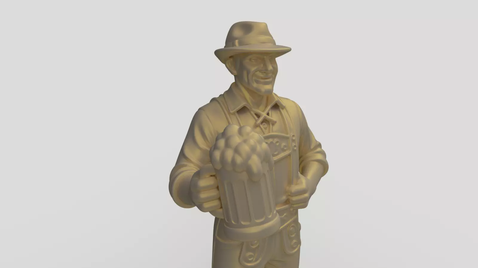 Bavarian Oktoberfest Man Beer Mug 3D print model_2