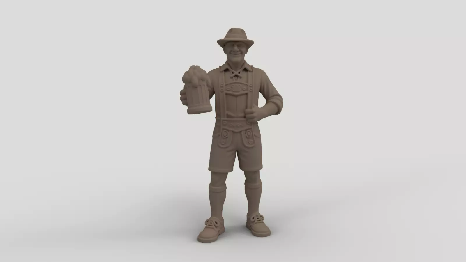 Bavarian Oktoberfest Man Beer Mug 3D print model_4