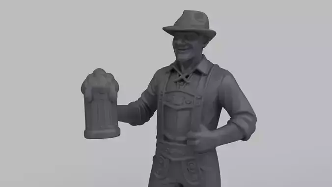 Bavarian Oktoberfest Man Beer Mug