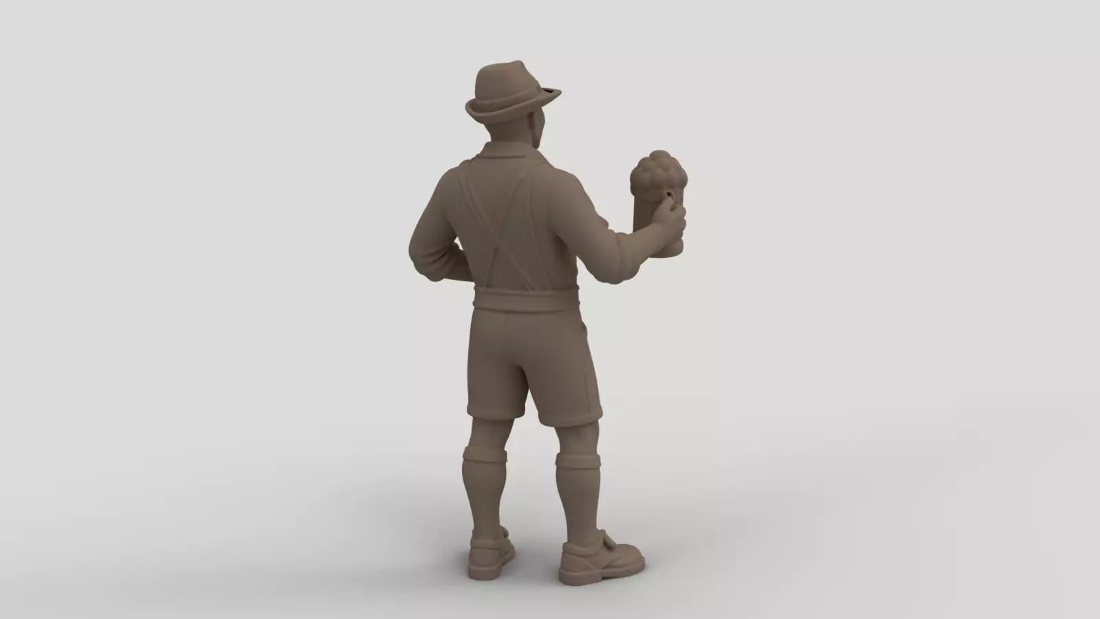 Bavarian Oktoberfest Man Beer Mug 3D print model_8