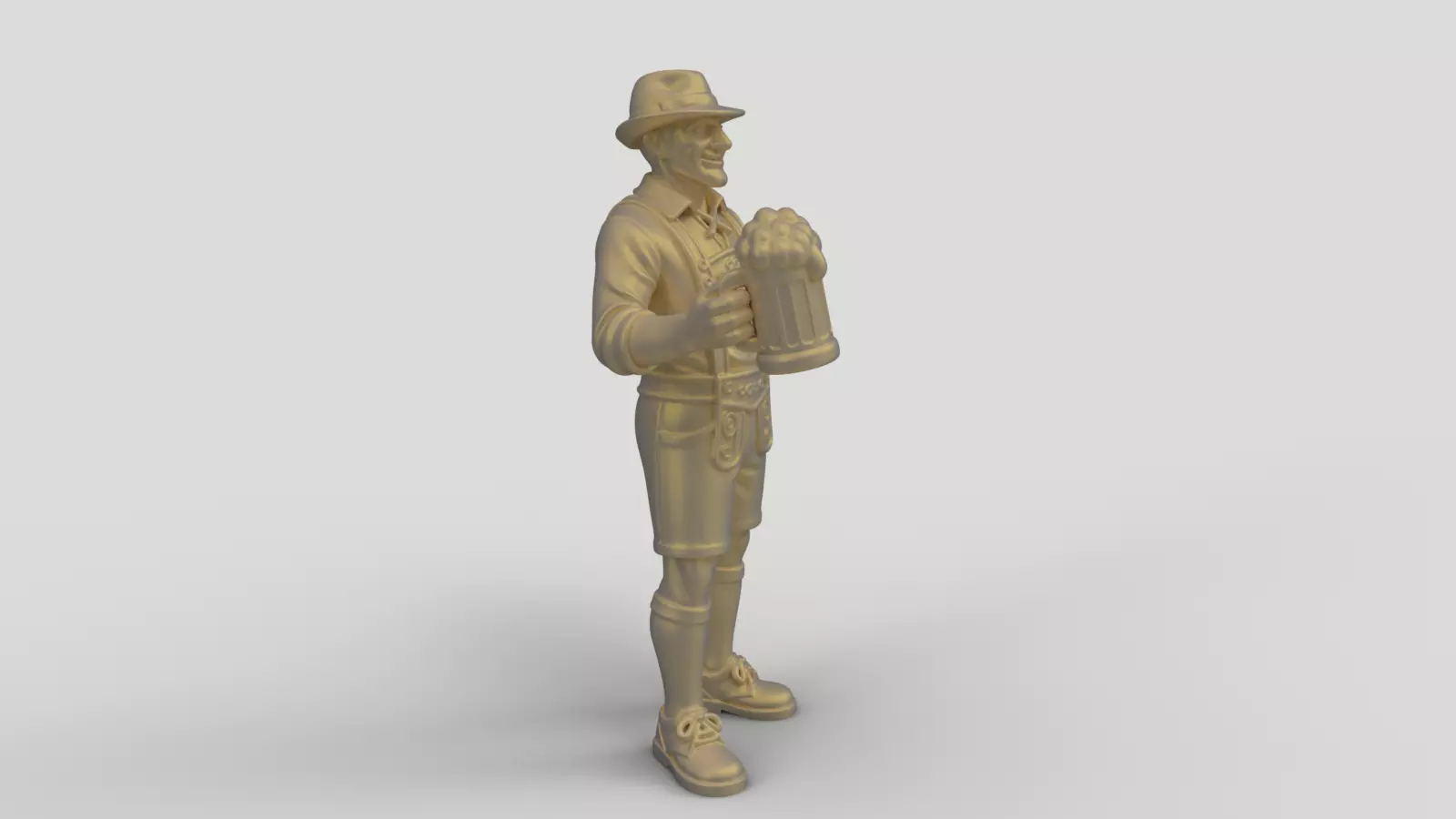 Bavarian Oktoberfest Man Beer Mug 3D print model_11