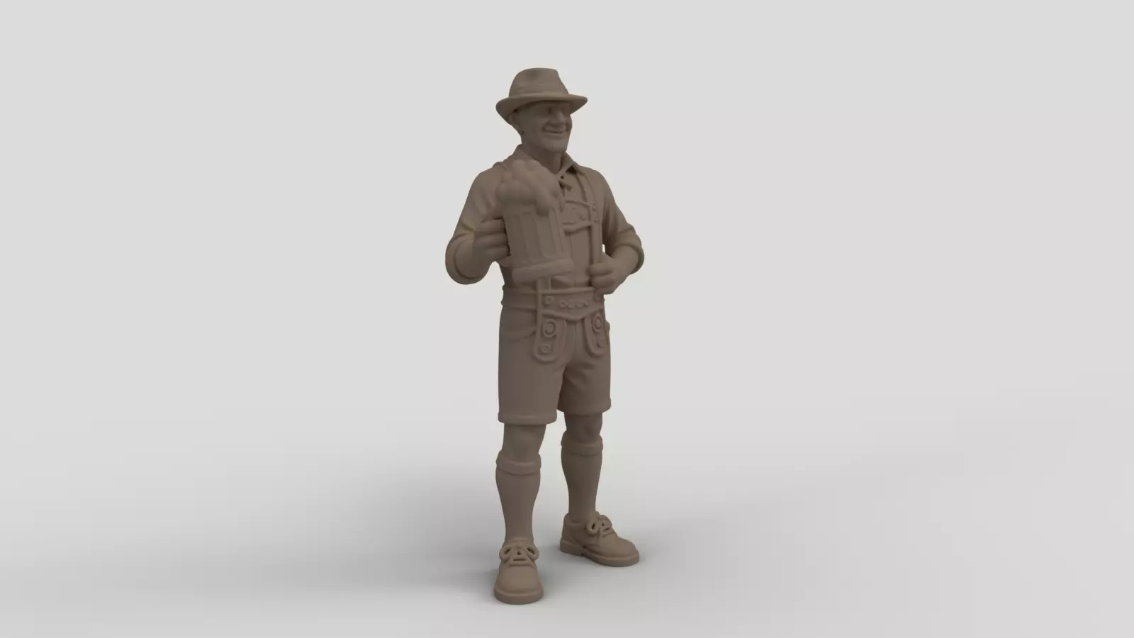 Bavarian Oktoberfest Man Beer Mug 3D print model_5