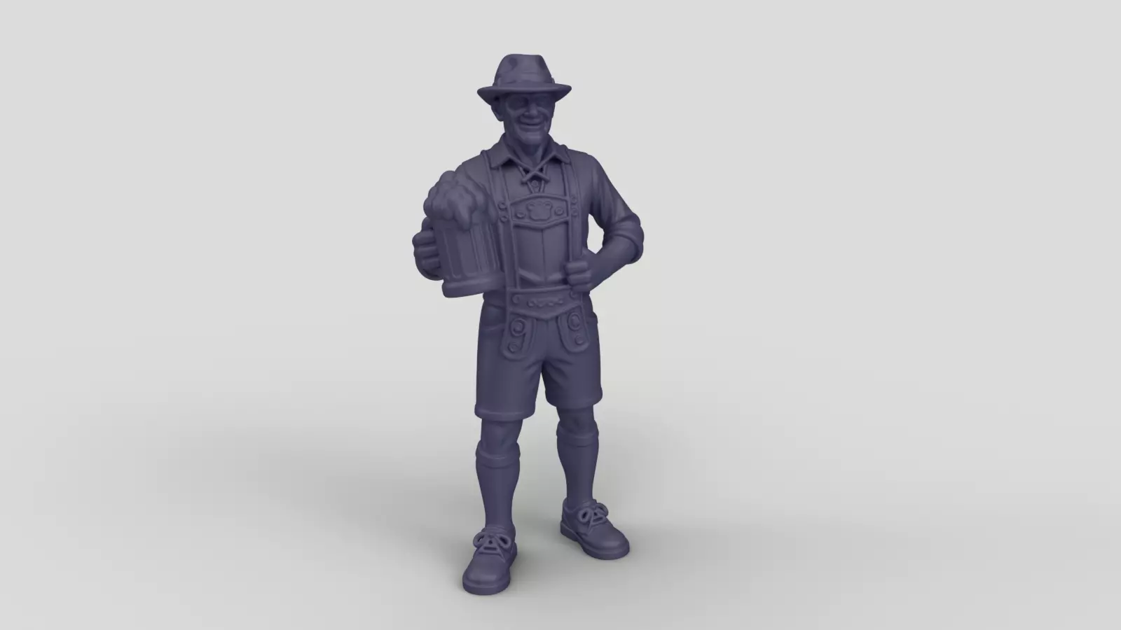 Bavarian Oktoberfest Man Beer Mug 3D print model_12