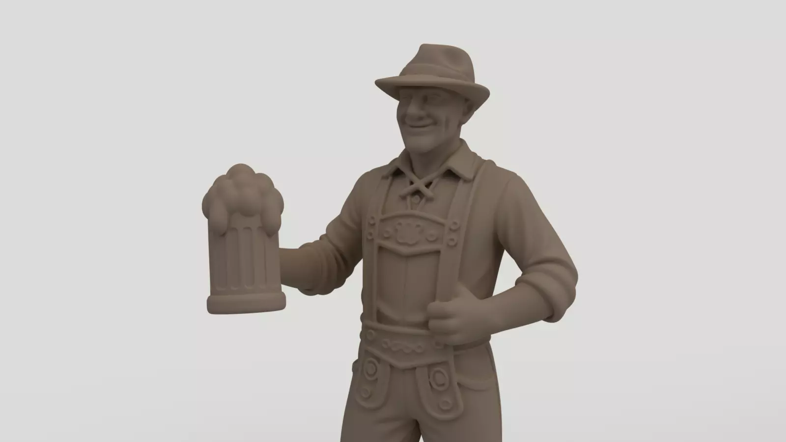 Bavarian Oktoberfest Man Beer Mug 3D print model_10