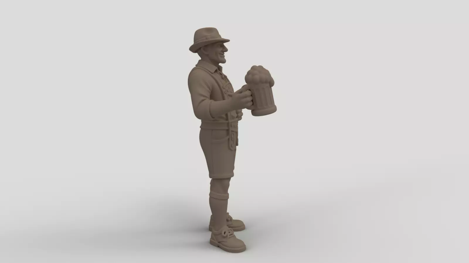 Bavarian Oktoberfest Man Beer Mug 3D print model_6