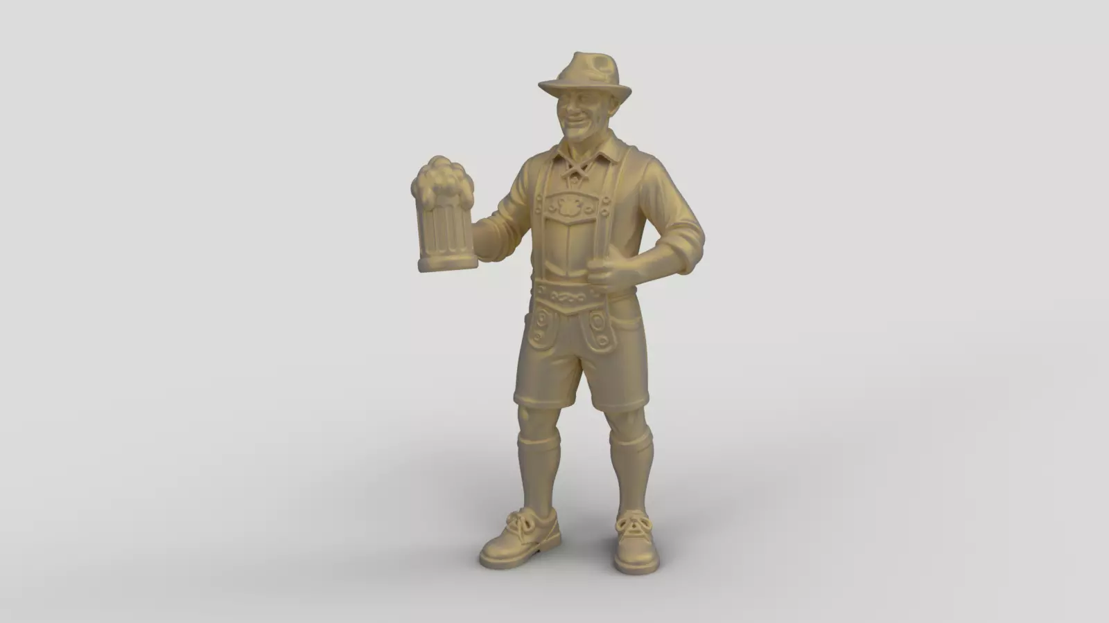 Bavarian Oktoberfest Man Beer Mug 3D print model_1