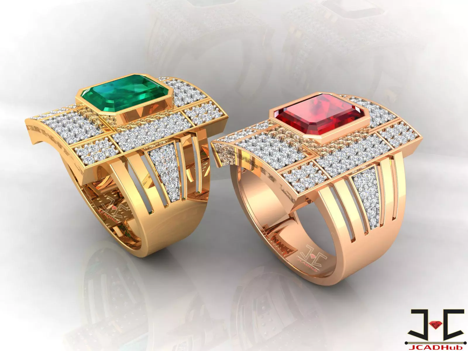 0270 - Gents Ring - JCADHub 3D print model_3