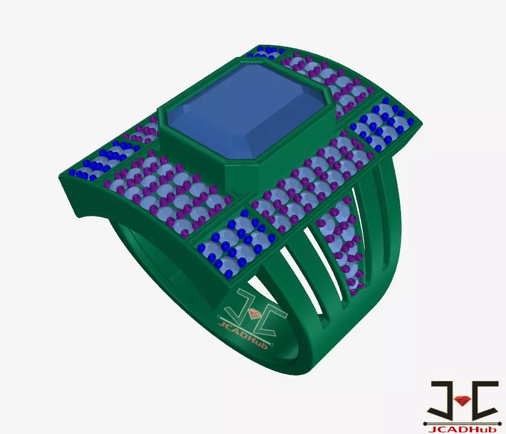 0270 - Gents Ring - JCADHub 3D print model_4