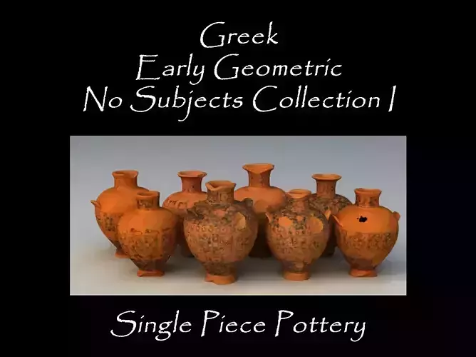 Greek Early Geometric No Subjects Col I Single Piece Pottery
