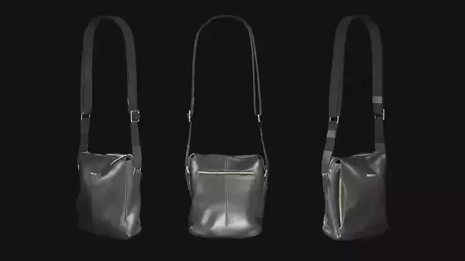 Ladies fabric Tote Bag AS Color Love Poly 3D Model