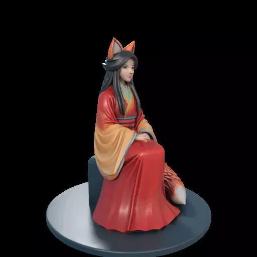 2210 Fox Spirit Woman in Pu Song Ling Style magic 3D print model_30