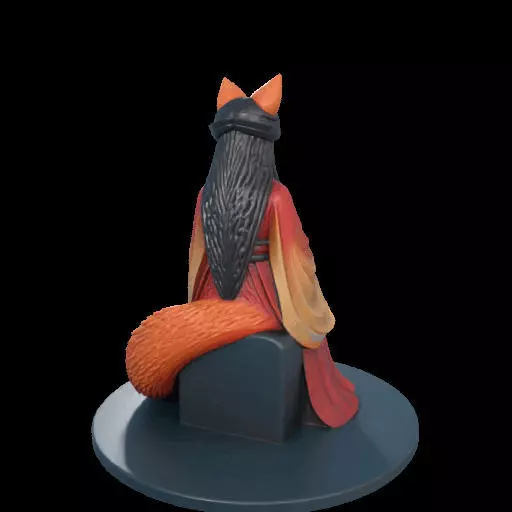 2210 Fox Spirit Woman in Pu Song Ling Style magic 3D print model_11