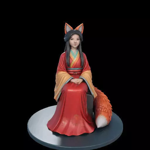 2210 Fox Spirit Woman in Pu Song Ling Style magic 3D print model_7