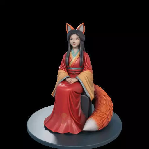 2210 Fox Spirit Woman in Pu Song Ling Style magic 3D print model_28