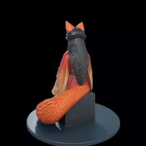2210 Fox Spirit Woman in Pu Song Ling Style magic 3D print model_15