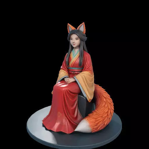 2210 Fox Spirit Woman in Pu Song Ling Style magic 3D print model_27