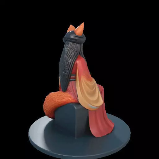 2210 Fox Spirit Woman in Pu Song Ling Style magic 3D print model_9