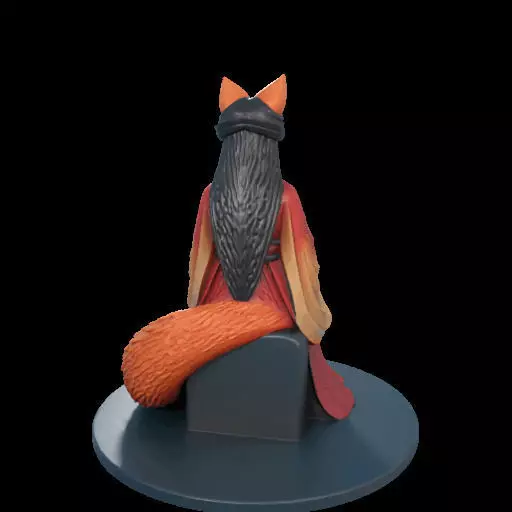 2210 Fox Spirit Woman in Pu Song Ling Style magic 3D print model_12