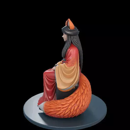 2210 Fox Spirit Woman in Pu Song Ling Style magic 3D print model_22