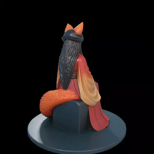 2210 Fox Spirit Woman in Pu Song Ling Style magic 3D print model_10