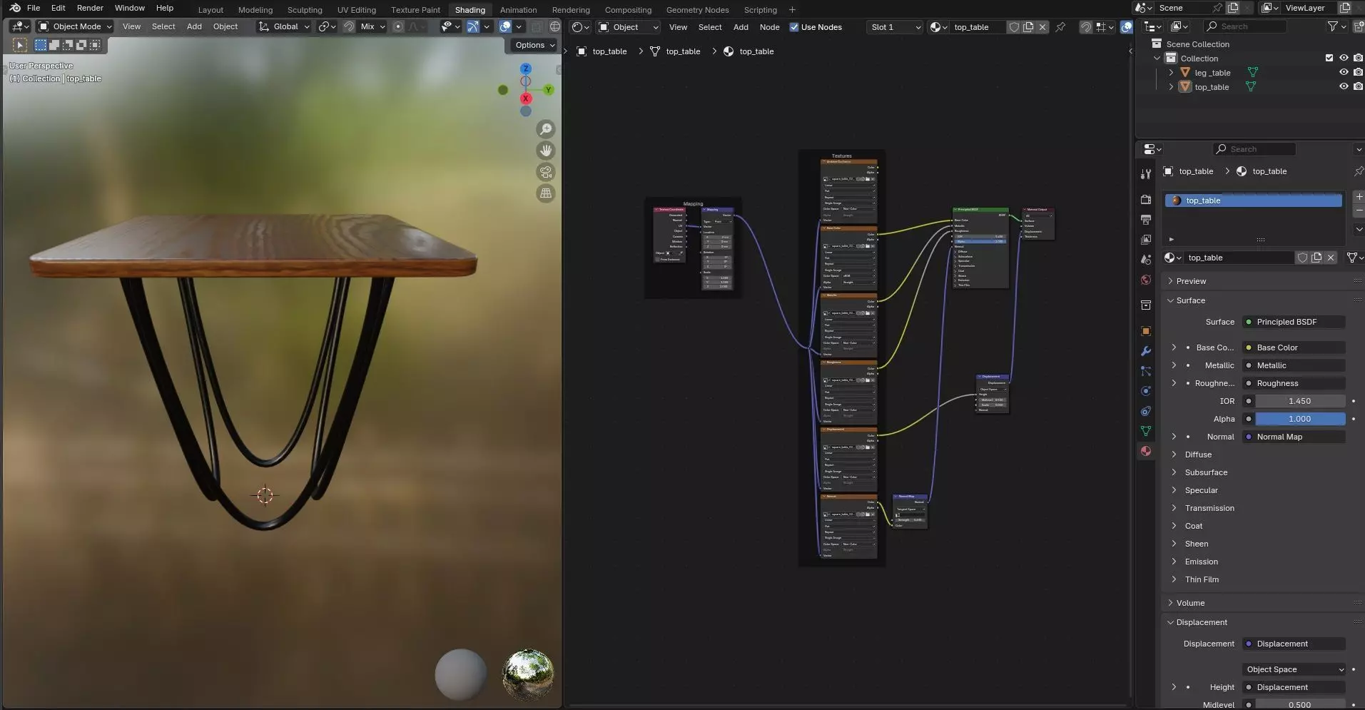 Square Table CG32 3D model_11