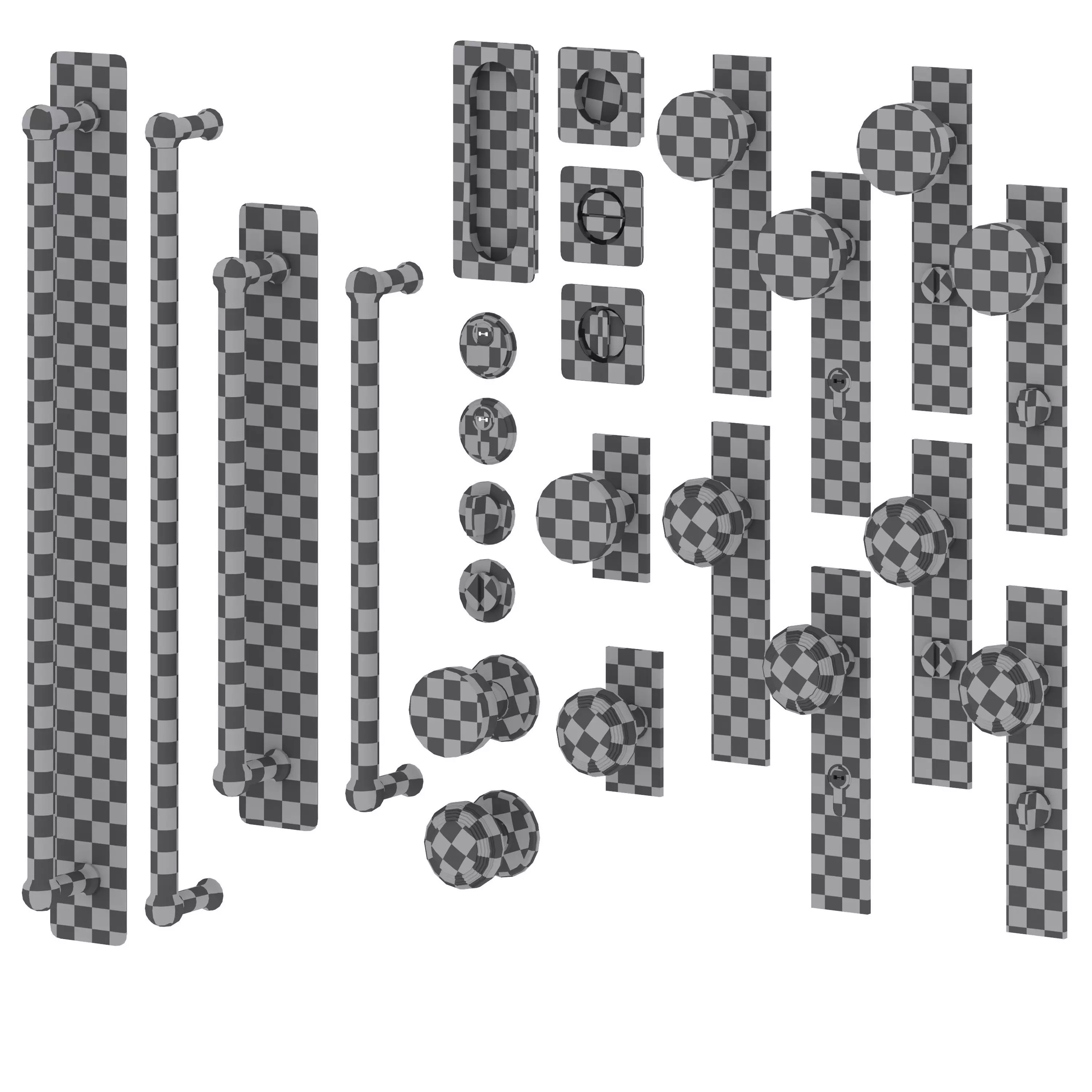 Door handles and thumbturns by Corston 3D model_7