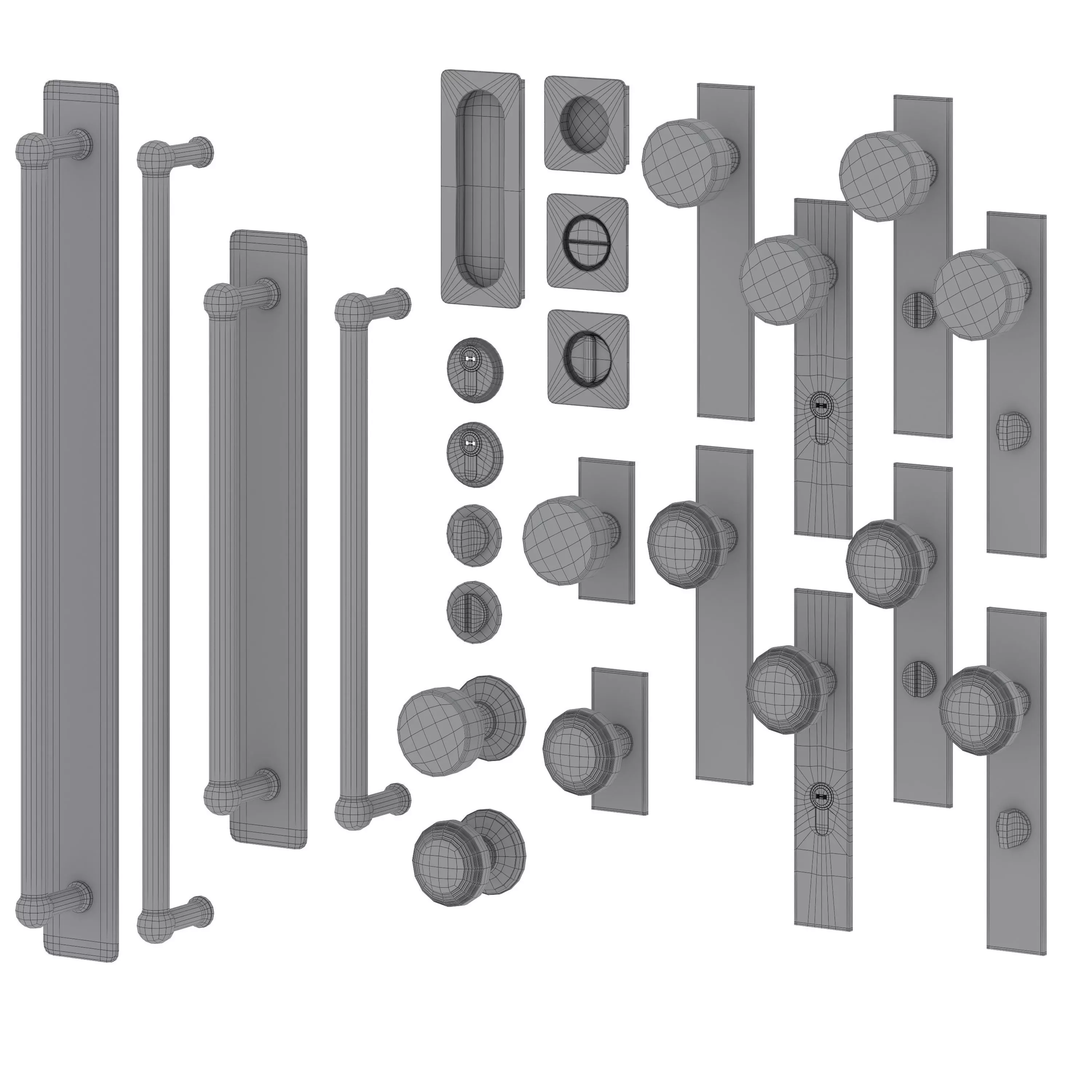 Door handles and thumbturns by Corston 3D model_6