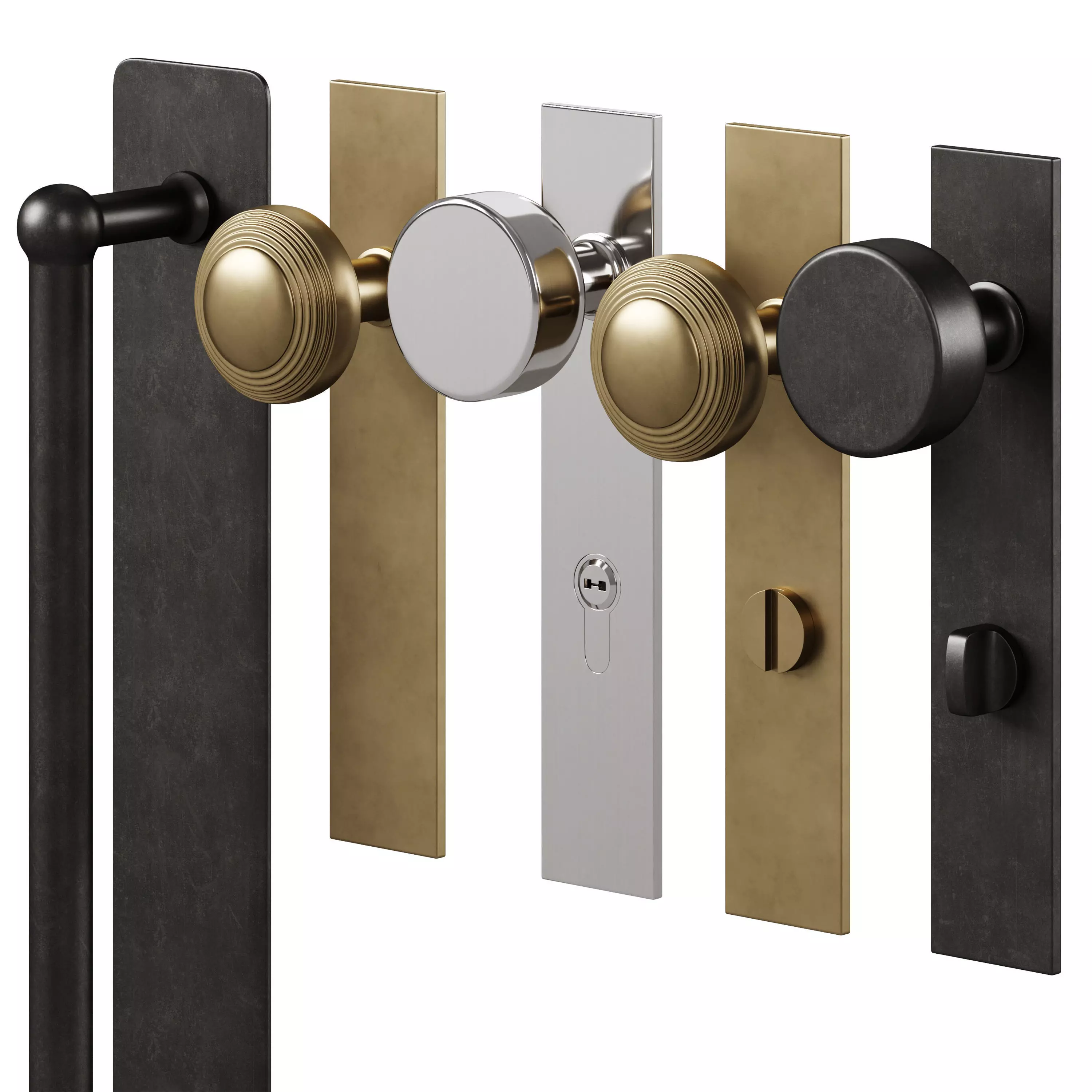 Door handles and thumbturns by Corston 3D model_3