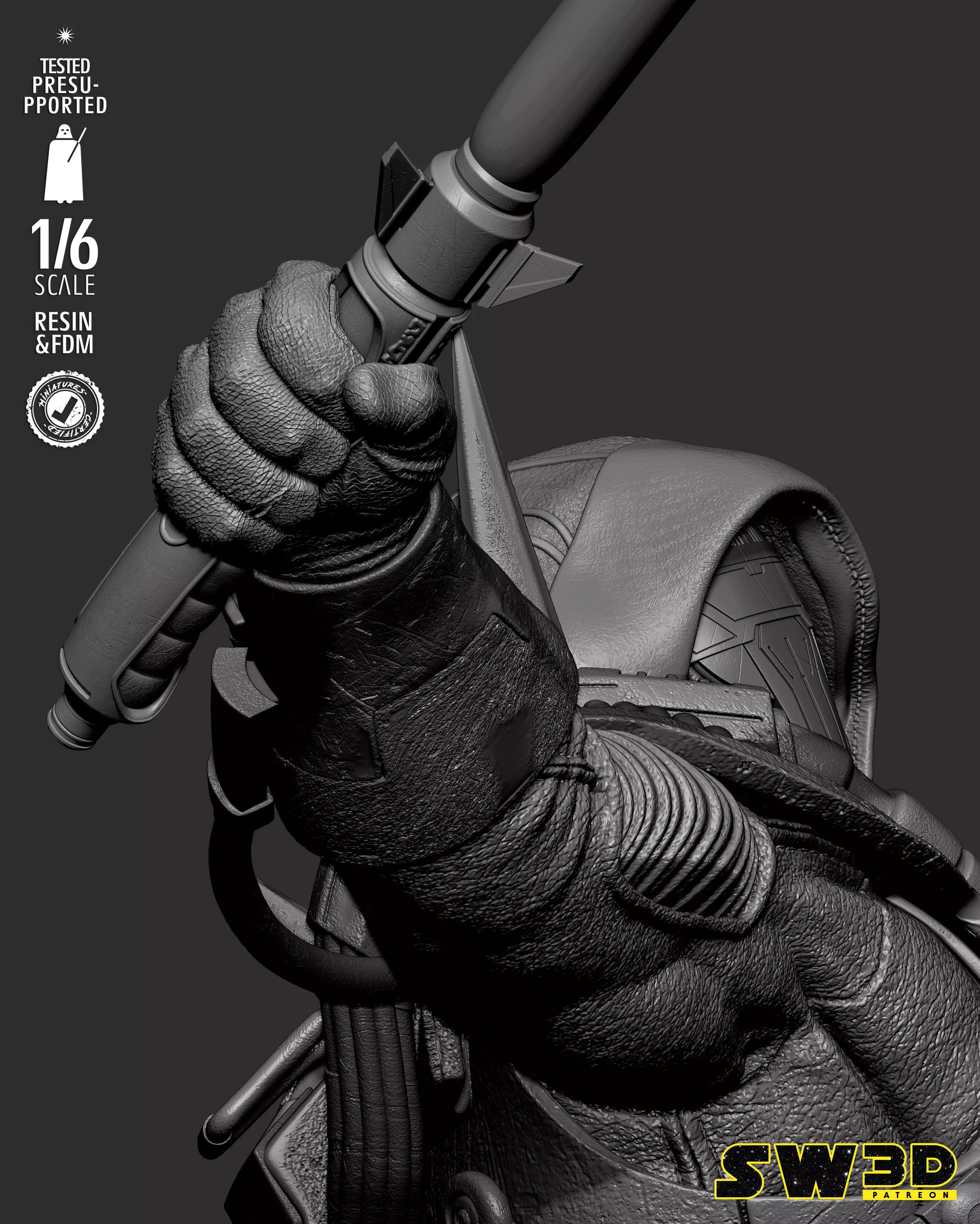 STAR WARS Darth Marr Sculpture 3D print model_30