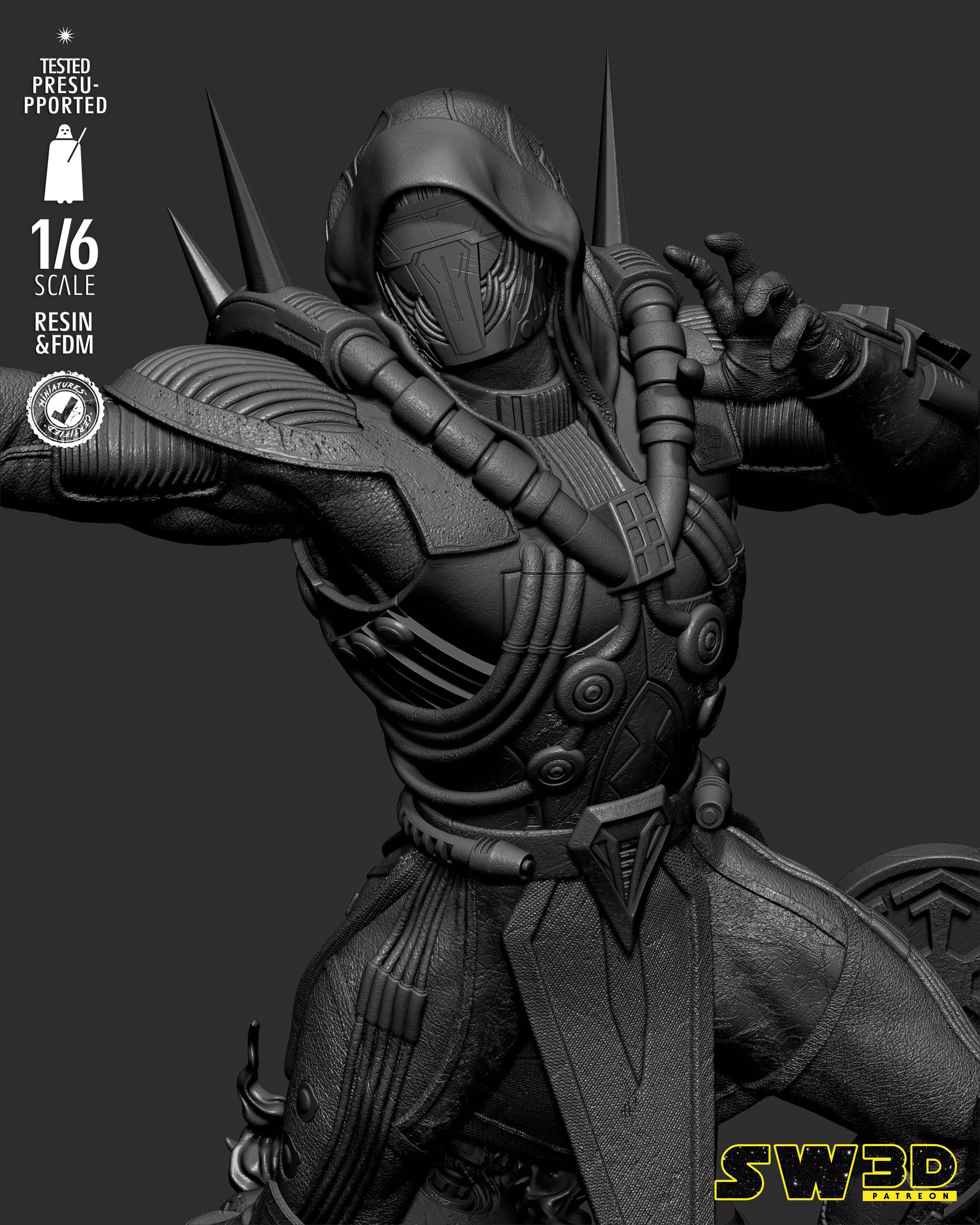 STAR WARS Darth Marr Sculpture 3D print model_16