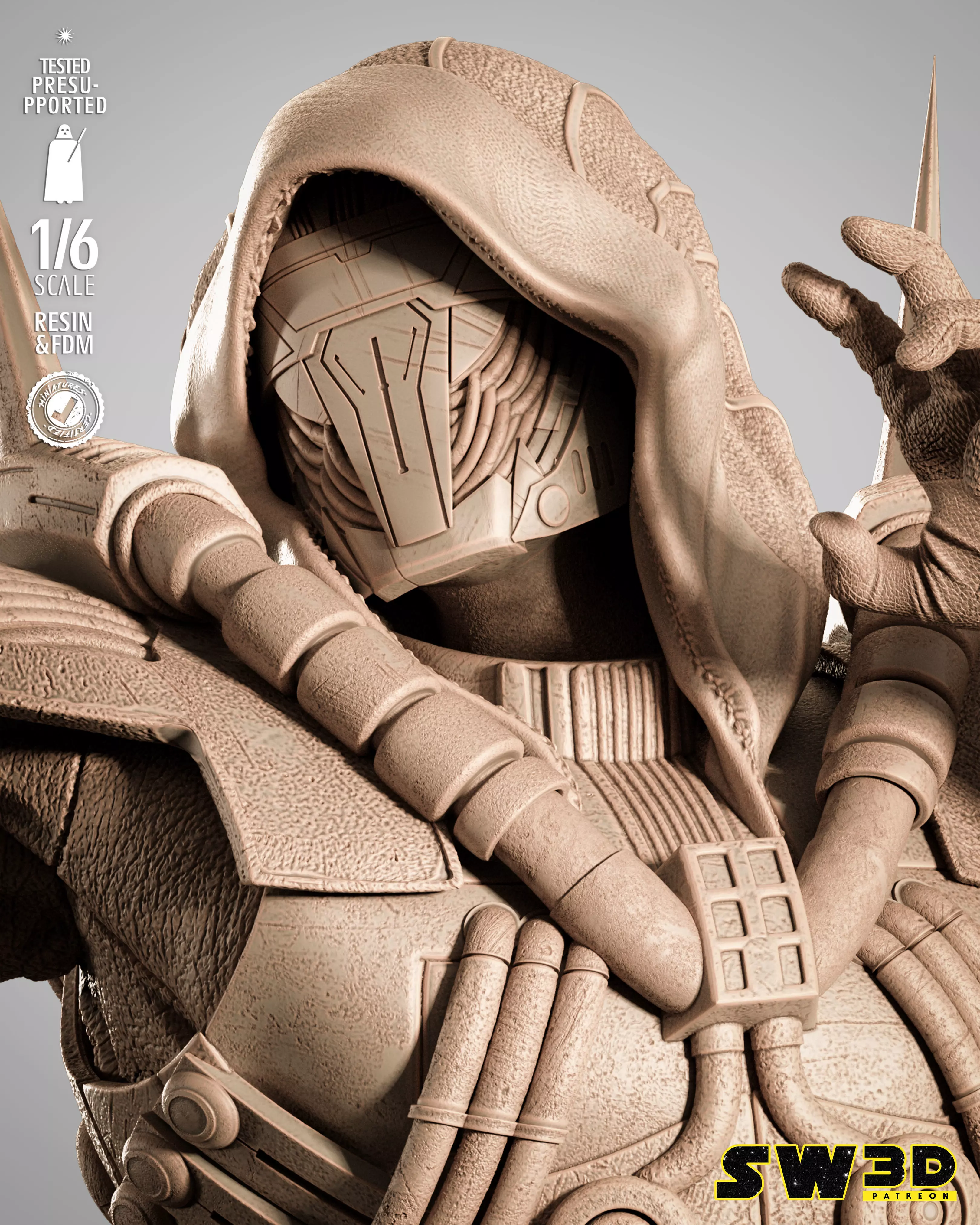 STAR WARS Darth Marr Sculpture 3D print model_4