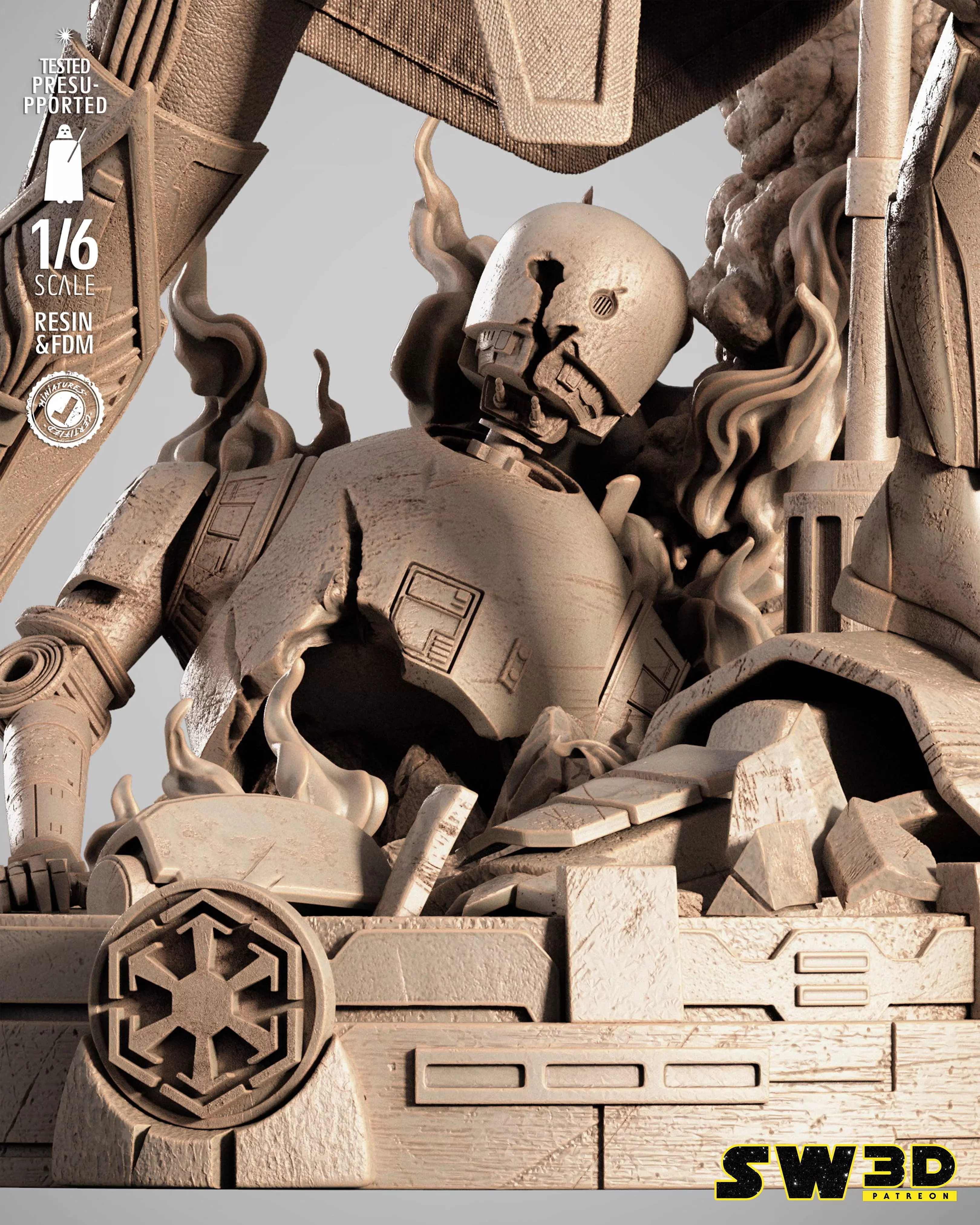 STAR WARS Darth Marr Sculpture 3D print model_10