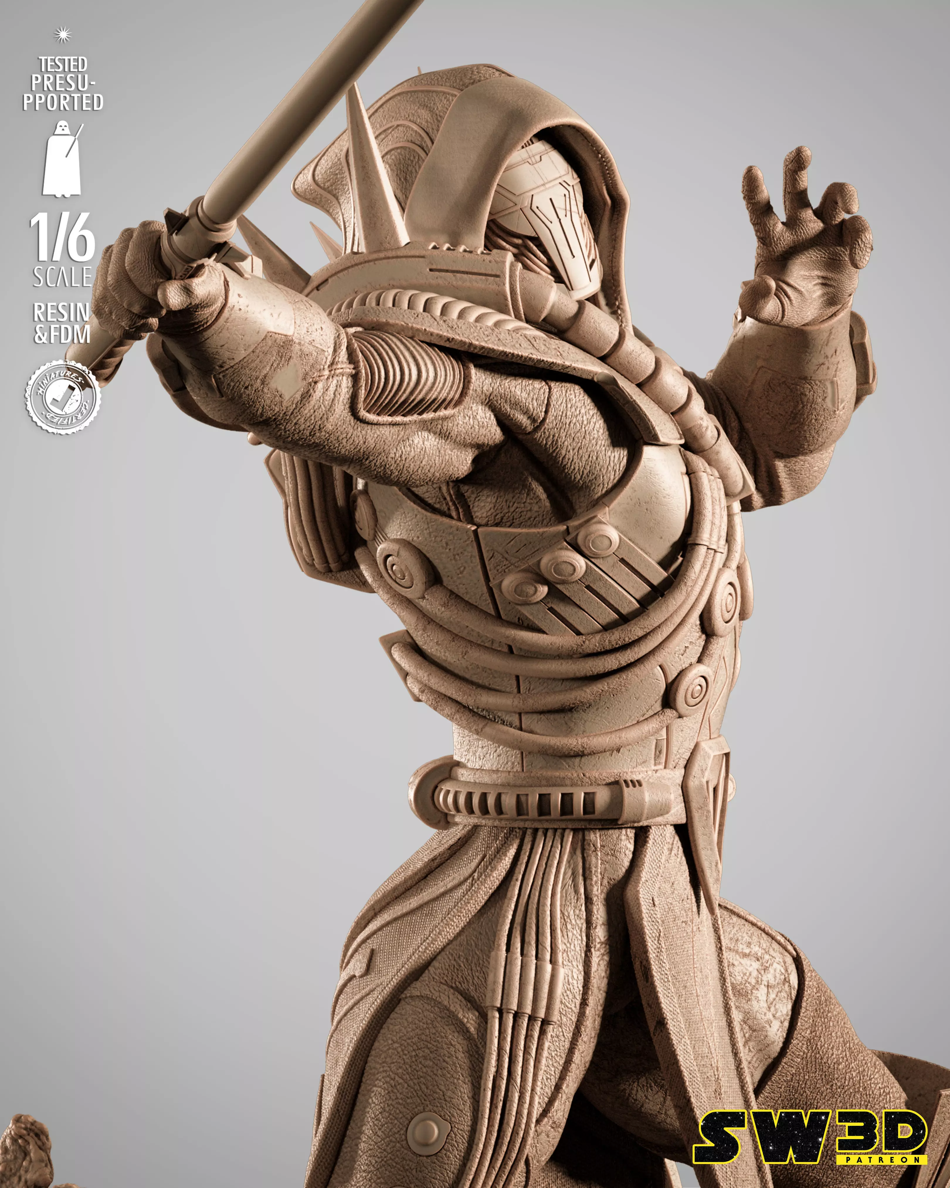 STAR WARS Darth Marr Sculpture 3D print model_3