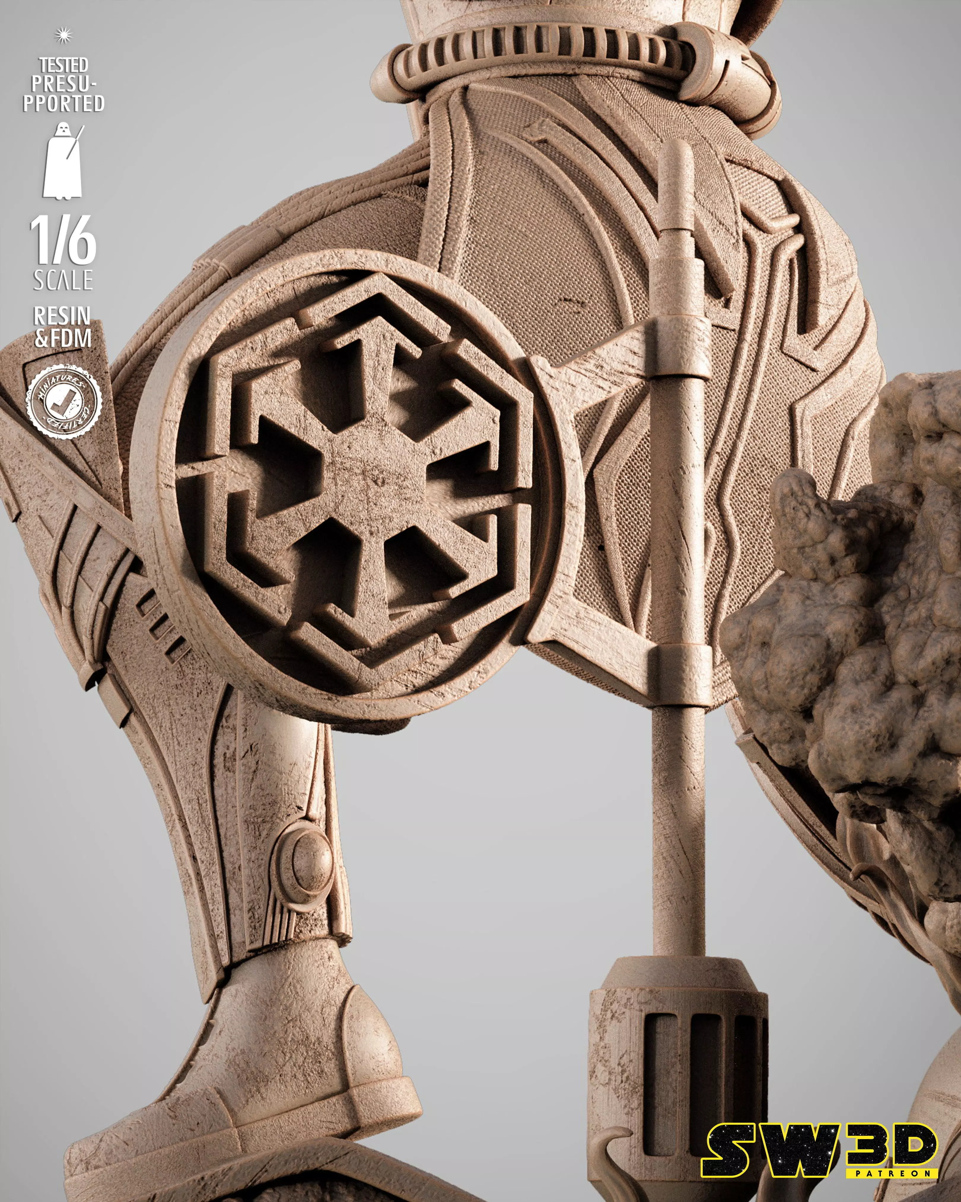 STAR WARS Darth Marr Sculpture 3D print model_11