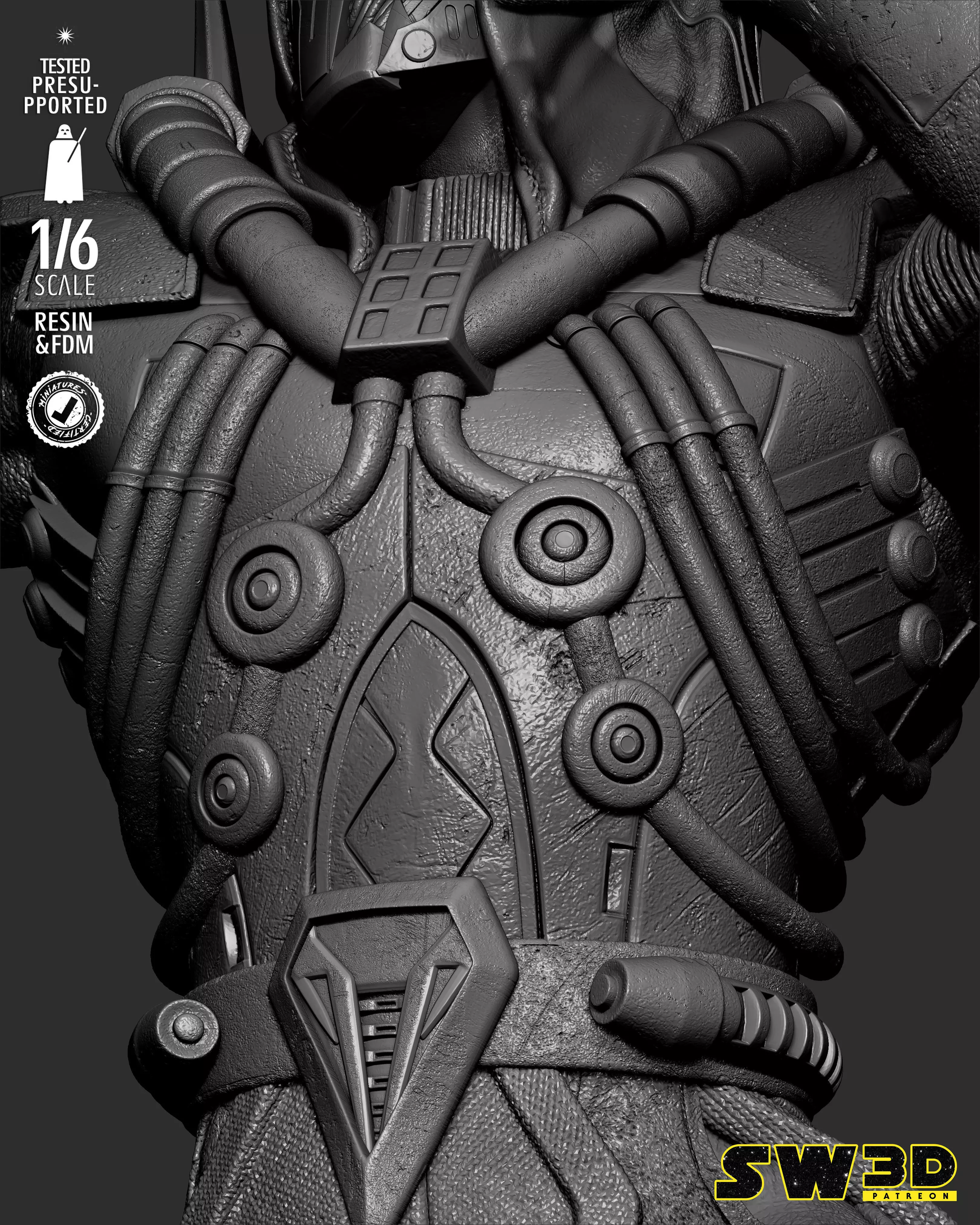 STAR WARS Darth Marr Sculpture 3D print model_24